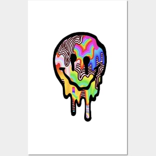 Trippy Drippy Smiley Face Posters and Art